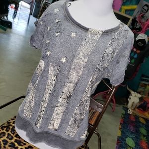 Rock & Republic distressed American Flag Tee